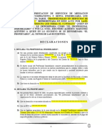 Contrato de Prestacion de Servicios de Mediacion Exclusiva en Compraventa y Renta.... Exclisividad.. 2019