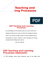 ESP Teaching and Learning Processes