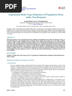 Exponential Ratio Type Estimators of Population Mean Under Non-Response