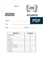 Examen Simulacro UNAM - 2020 V1 EDUCET PDF