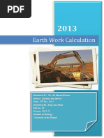 Earth Work Calculation PDF