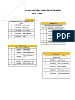 Daftar Data Kelompok Kelas 12.4a.05 Metode Penelitian