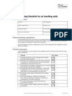 Commissioning Checklist For Air Handling Units: Unit and Property