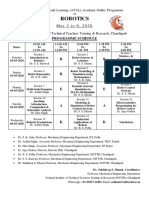 ATAL Robotics (AOJPR057) Tentative Schedule May 2020