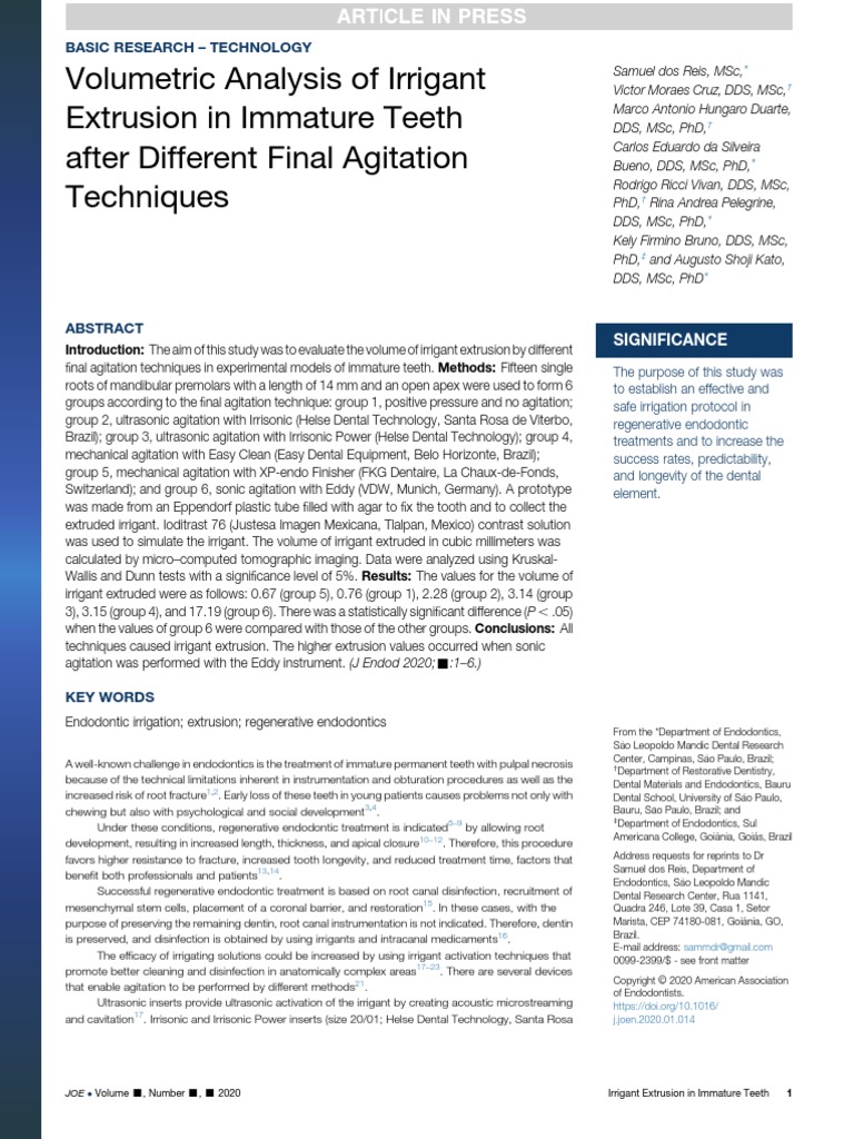 10 1016@j Joen 2020 01 014 PDF | PDF | Statistics | Nature