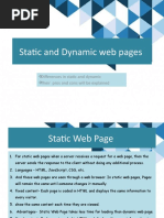 Static and Dynamic Web Pages