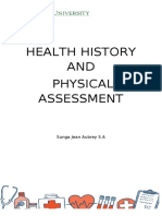 Health History AND Physical Assessment: Sunga Jean Aubrey S.A