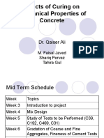 Effects of Curing On Mechanical Properties of Concrete