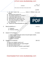 CBSE Class 5 Science Question Paper Set D PDF