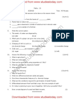 CBSE Class 5 Science Question Paper Set F PDF