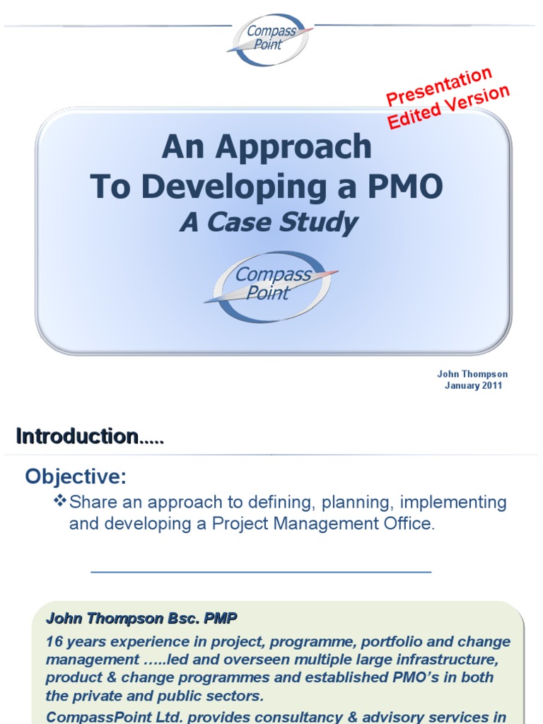 An Approach To Developing A PMO | PDF | Project Management | Accountability