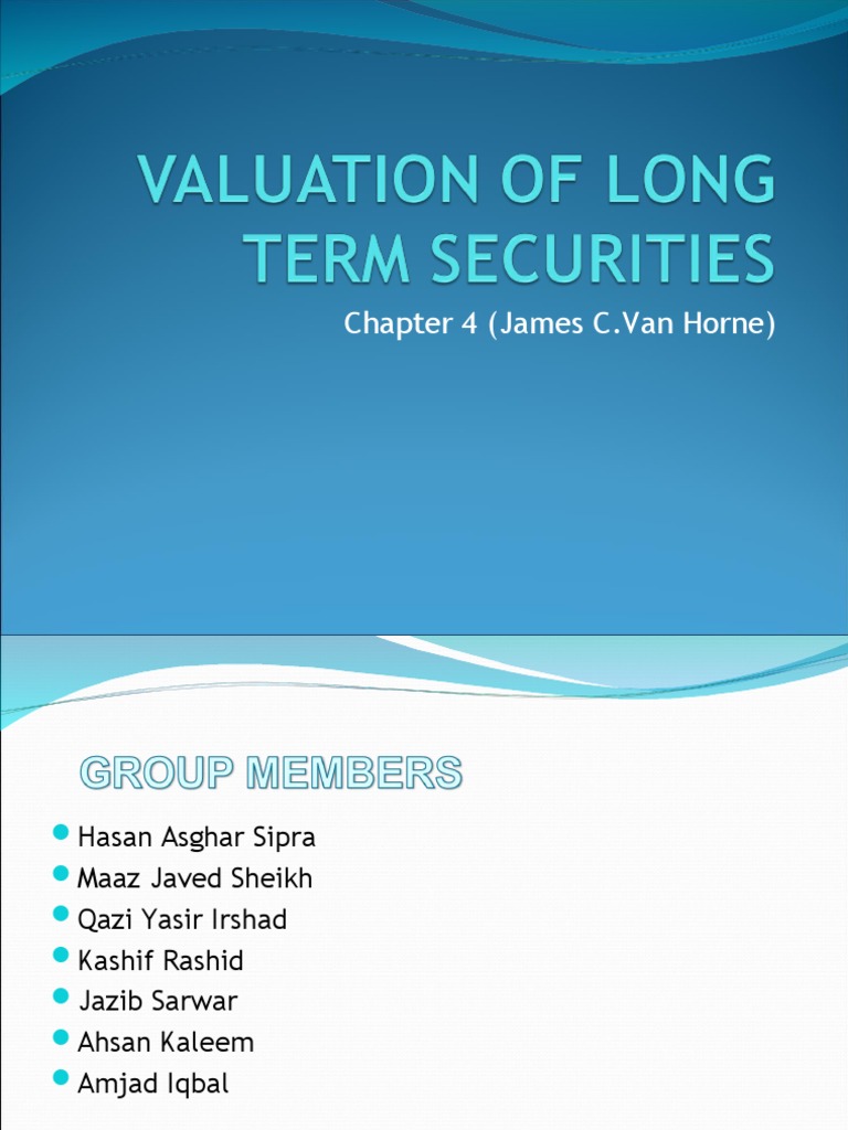 Chapter 4 (James C.Van Horne) PDF Bonds (Finance) Valuation (Finance)