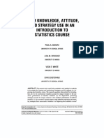 Prior Knowledge, Attitude, and Strategy Use in An TO Statistics Course