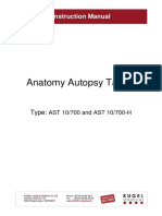 Anatomy Autopsy Tables: Instruction Manual