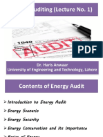 Energy Auditing (Lecture No. 1) : Dr. Haris Anwaar