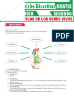 Características de Los Seres Vivos para Segundo Grado de Secundaria PDF
