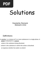 solutios, solutions of non electrolyte - 2019-2020