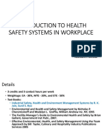 Introduction to Workplace Health and Safety Systems