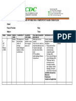 Sample Scheme of Work For A Compentency Based Curriculum