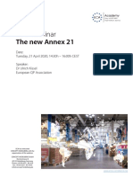 GMP Webinar: The New Annex 21