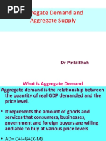 Aggregate Demand and Aggregate Supply: DR Pinki Shah