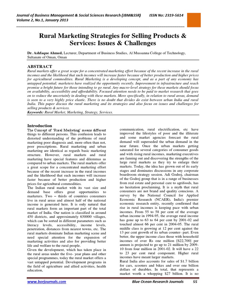 Rural Marketing Strategies and Challenges | PDF