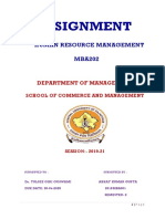 HRM assignment -2ND   By- 2019MBA001