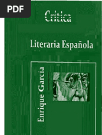 Enrique García: Crítica Literaria Española