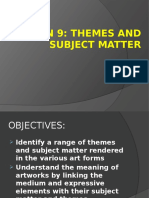 LESSON 9: THEMES AND SUBJECT MATTER IN ART