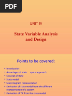 Unit Iv: State Variable Analysis and Design