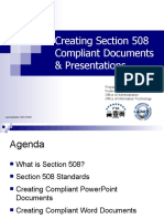 Creating Section 508 Compliant Documents & Presentations