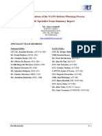 Analytic Implications of The NATO Defence Planning Process SAS-081 Specialist Team Summary Report