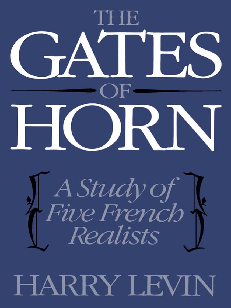 The Gates of Horn Harry Levin PDF PDF Aesthetics Honoré De Balzac image pic