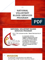 National Voluntary Blood Services Program