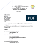 Batangas State University Jplpc-Malvar: Title Proposal