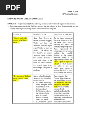  21st Century Lit, Lesson 12