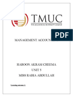 Management Accounting by Haroon