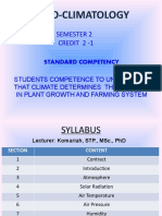 Agro-Climatology: Semester 2 Credit 2 - 1