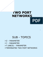 TWO PORT NETWORKS
