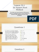PP 32-1 Square Root Method