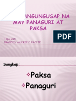 Mga Pangungusap Na May Panaguri at Paksa Pacete