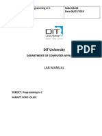 DIT University: Lab Manual