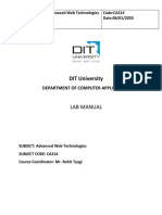 DIT University: Lab Manual