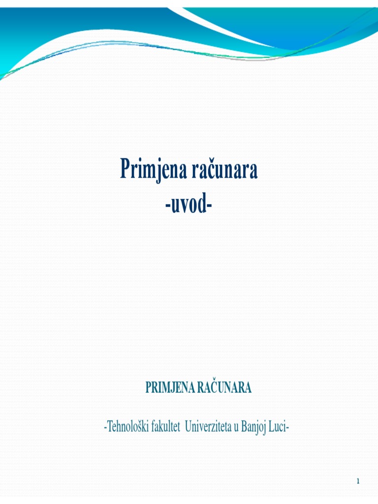 Primjena-Racunara 1 | PDF