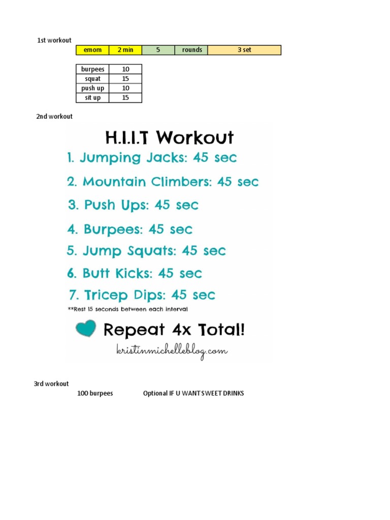 Workout | PDF
