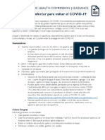 Cleaning and Disinfecting For COVID 19 - Spanish PDF