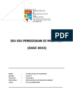 Tugasan Individu - 5 Isu Dalam Pendidikan Di Malaysia