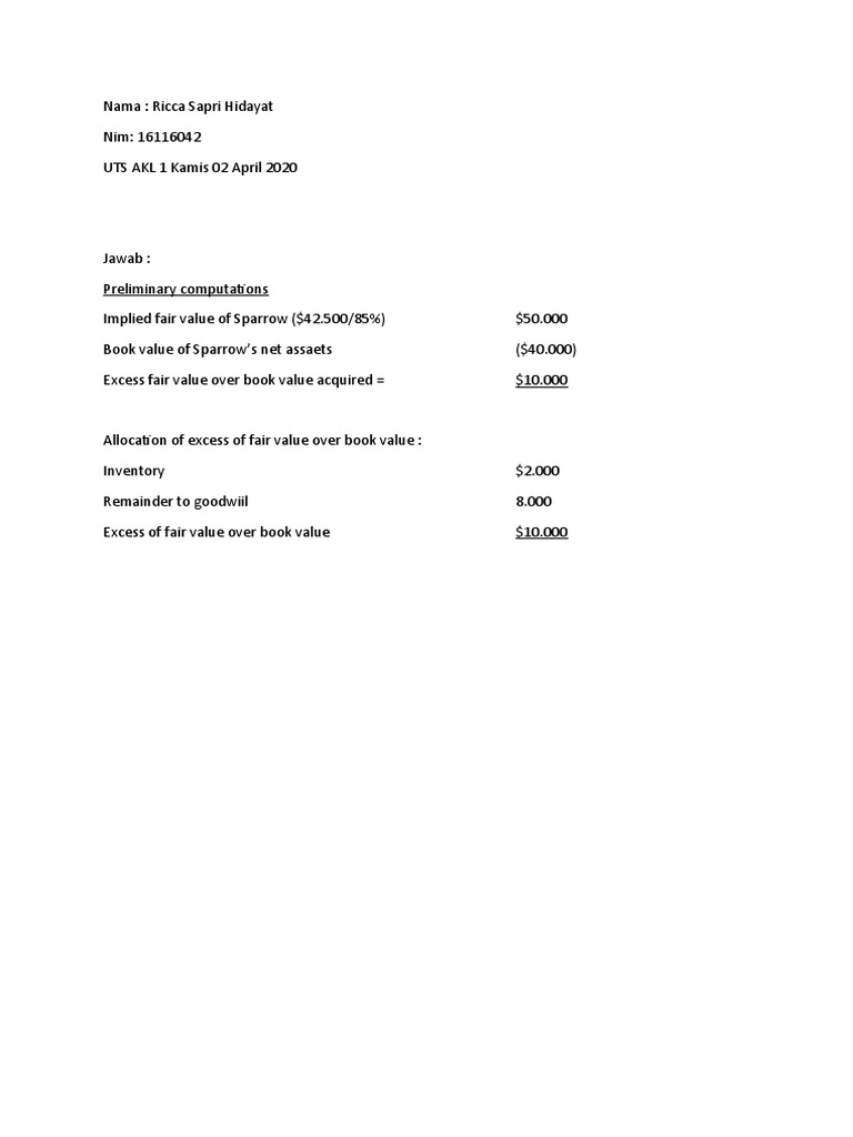 Consolidated Financial Analysis Report | PDF | Book Value | Goodwill ...