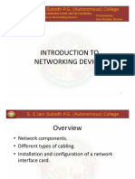 Introduction To Networking Devices: S. S Jain Subodh P.G. (Autonomous) College S. S Jain Subodh P.G. (Autonomous) College