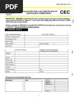 Application For A Uk Certificate of Equivalent Competency: 1 Personal Details